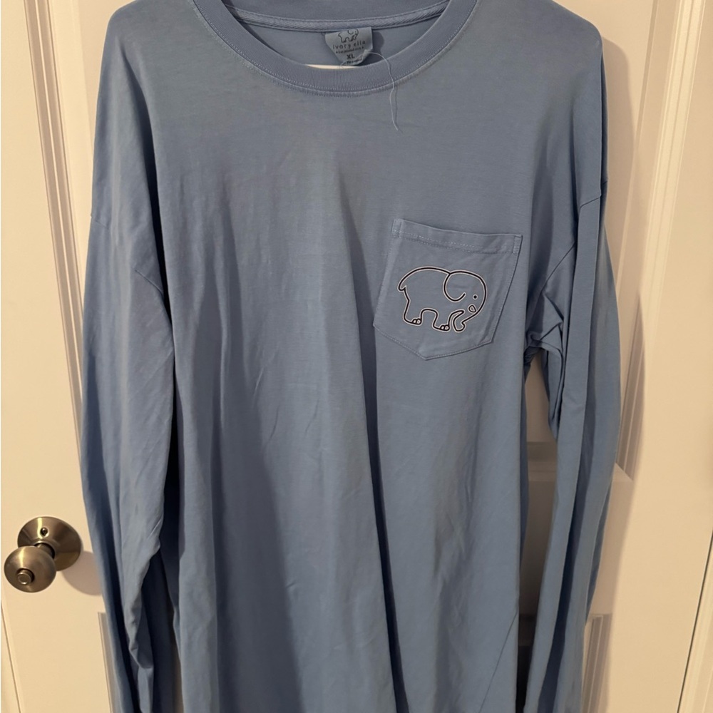 Ivory Ella Light Blue Long Sleeve Tee